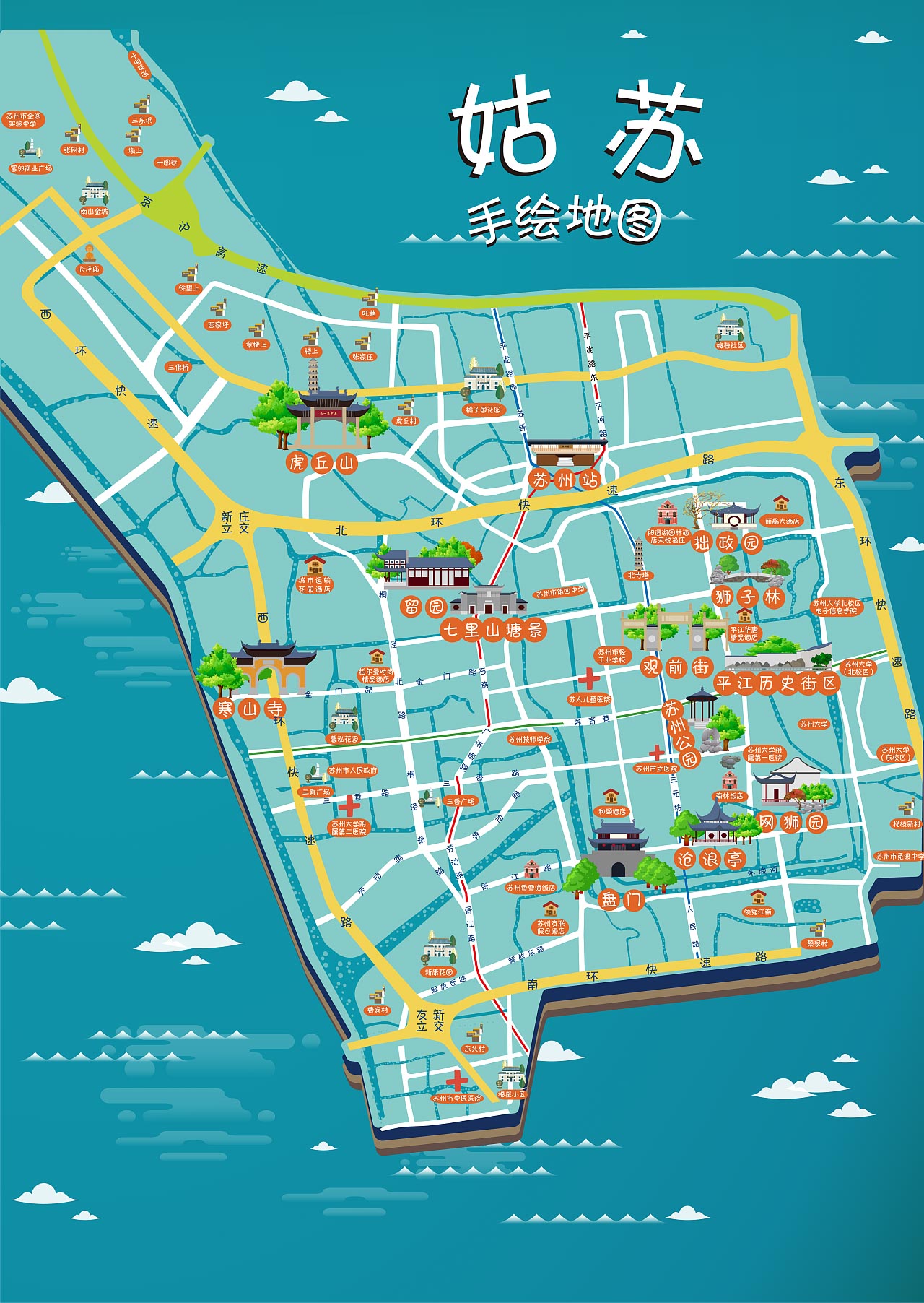 梅江手绘地图景区的文化宝藏